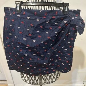 Banana Republic Navy and Red Mini Skirt